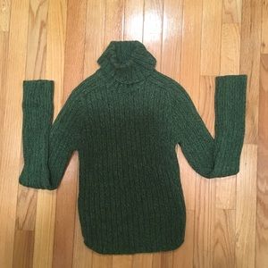 American Eagle Outfitters 100% cotton turtle neck sweater green small women’s
